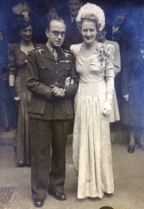 Tadeusz i Elsie Mortlock Legeżyńscy śłub 1946
