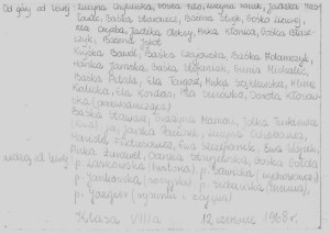Małgorzata 1968 lista klasy VIIIa