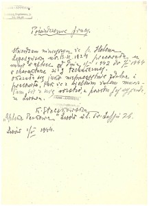 poświadczenie pracy w Park-apotheke Lwów 1942-44