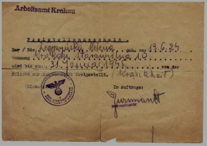 zwolnienie z obowiązku kopania rowów Kraków 1944